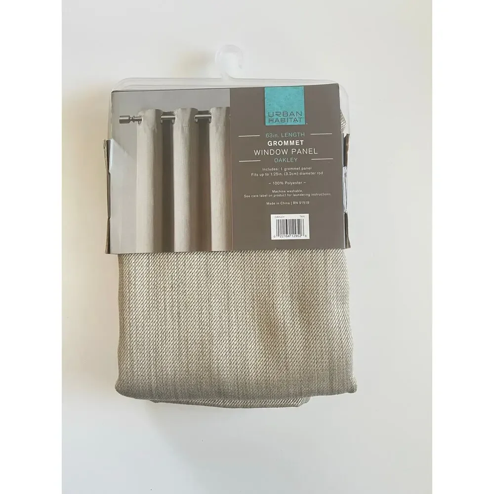 2 Panels Urban Habitat Oakley Curtains Tan 63 in
